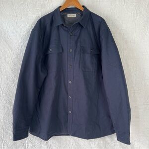Line of Trade Shirt Jacket Shacket Men 3X Navy Blue Quilted Insulated Work Coat